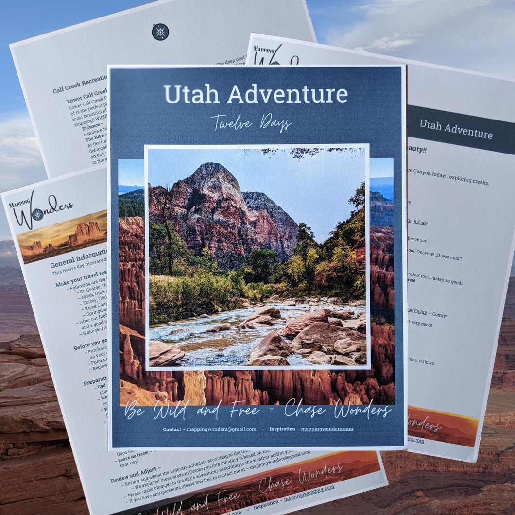 Southern Utah Adventure!  Twelve day Itinerary